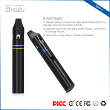Dual Coils cigarro electronico Grande fluxo de ar de vapor Kit de caneta de vapor ajustável